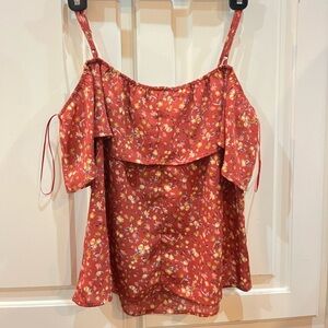 Off The Shoulder Blue Rain Top